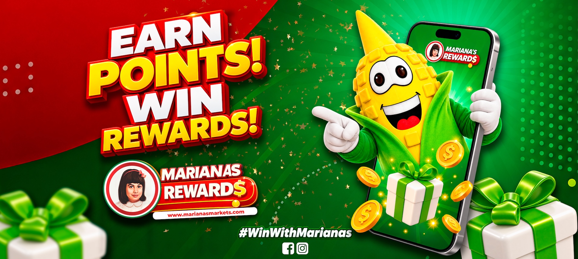 Mariana's reqard. Earn points! Win Rewards! Save more with hundreds of digitaal coupons.